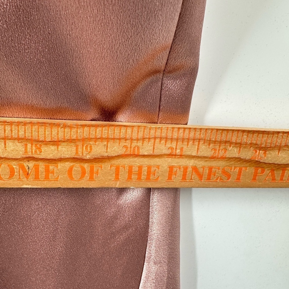 NWT JENNY YOO Alessia satin elegant formal Apricot bridal wedding cocktail gown - Picture 14 of 16